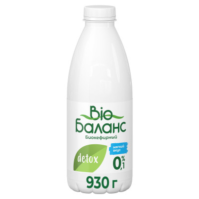 Биопродукт Bio Баланс кефирный 0%, 930мл