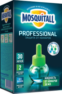 Жидкость для электрофумигаторов Mosquitall Профессиональная защита 30 ночей без комаров, 30мл