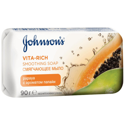 Мыло Johnson's Vita-Rich смягчающее c ароматом папайи, 90г