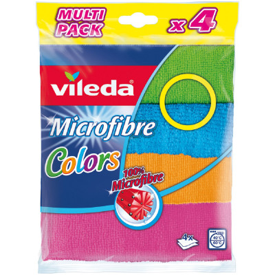 Салфетки Vileda Vileda Colors из микрофибры, 4шт