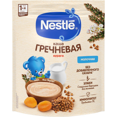 Каша Nestlé Молочная гречневая с курагой для продолжения прикорма, 200г