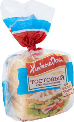 Хлеб Хлебный Дом тостовый пшеничный, 350г