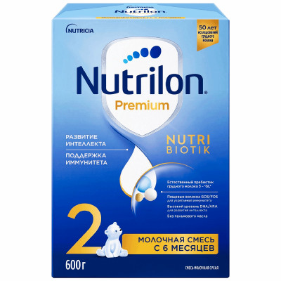 Смесь Nutrilon 2 Premium молочная с 6 месяцев, 600г