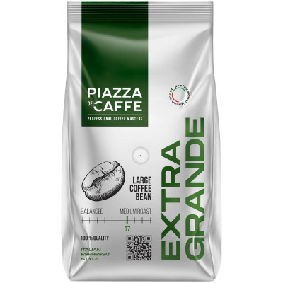 Кофе Piazza Del Caffe Экстра Гранде жареный в зернах, 800г