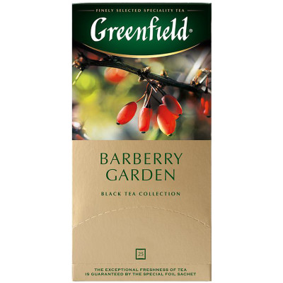 Чай Greenfield Barberry Garden чёрный в пакетиках, 25х1.5г