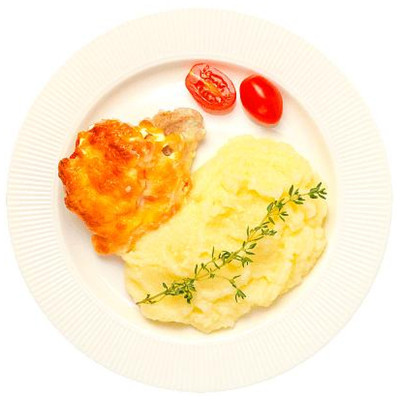 Пюре картофельное Простая еда с филе куриным Лакомка, 250г