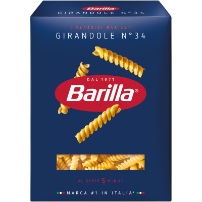 Макароны Barilla Girandole n.34 из твёрдых сортов пшеницы, 450г