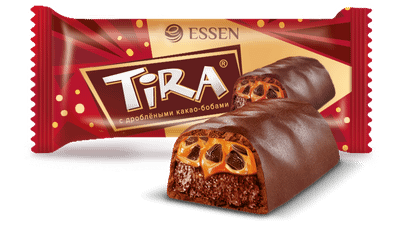 Десерт Tira Mini с дроблёными какао-бобами глазированный