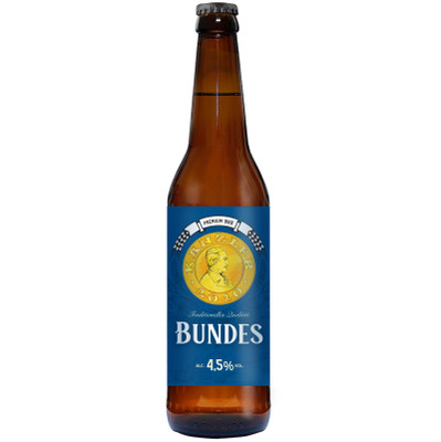 Пиво Bundes Canzler светлое непастеризованное фильтрованное, 450мл
