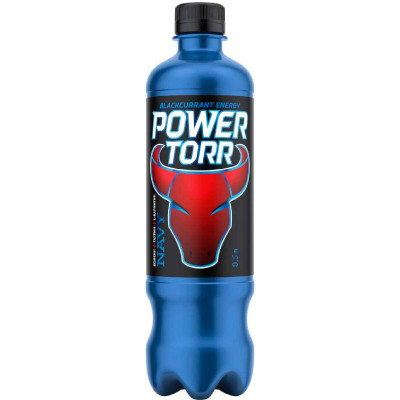 Напиток энергетический Power Torr Navy газированный безалкогольный, 500мл