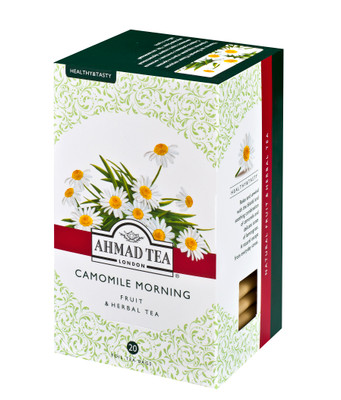 Чай Ahmad Tea Camomile Morning травяной с ромашкой и лимонным сорго в пакетиках, 20х1.5г