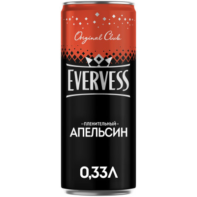 Напиток Evervess Пленительный Апельсин 0,33л
