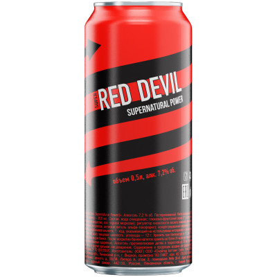 Напиток Red Devil Супер Иная сила газированный 7.2%, 500мл