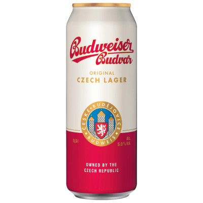 Пиво Budweiser Budvar светлое 5%, 500мл