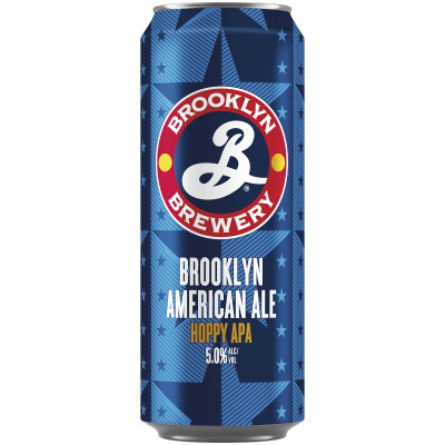 Пиво Brooklyn Бруклин Американ Эль светлое нефильтрованное неосветлённое 5%, 450мл