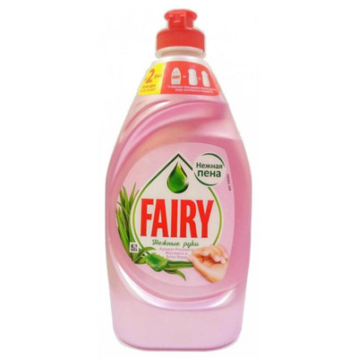 Средство для мытья посуды Fairy Нежные руки розовый жасмин и алоэ вера, 450мл