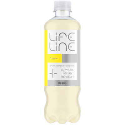 Напиток Lifeline Energy Лимон витаминизированный негазированный, 500мл 