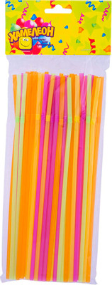Трубочки для коктейлей Хамелеон разноцветные, 50шт