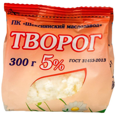 Творог Шекснинский Маслозавод 5%, 300г