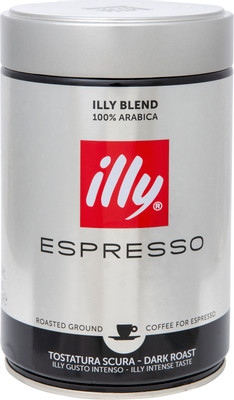 Кофе Illy эспрессо молотый 100% арабика тёмной обжарки, 250г
