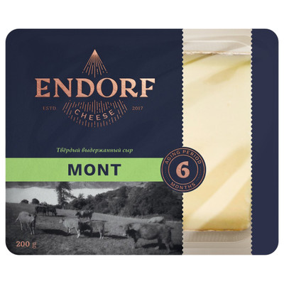 Сыр твёрдый Endorf Mont 50%, 200г