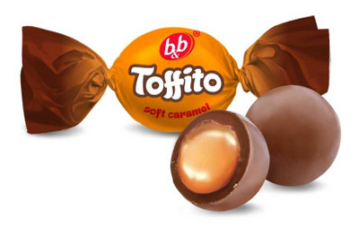 Конфеты B&B Тоффито шоколадная молочная глазурь с карамелью