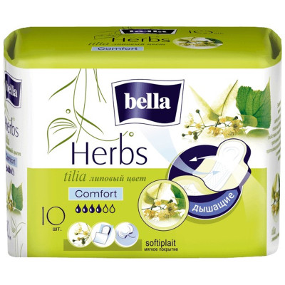 Прокладки Bella Herbs tilia Comfort впитывающие, 10шт