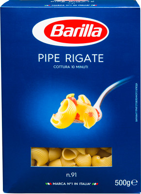 Макароны Barilla Pipe Rigate n.91 улитки рифлёные, 500г