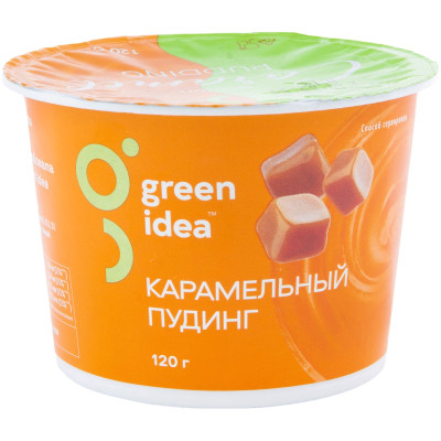 Пудинг Green Idea Карамельный соевый обогащенный витаминами и кальцием, 120г