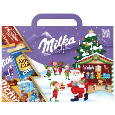 Набор кондитерской продукции Milka Большой Новогодний Микс Санта, 599г