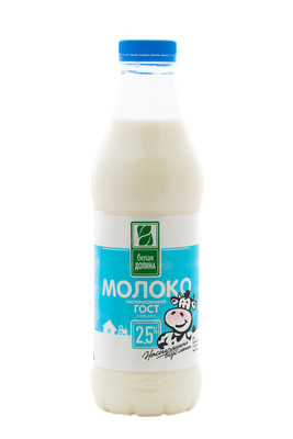 Молоко Белая Долина пастеризованное 2.5%, 835мл