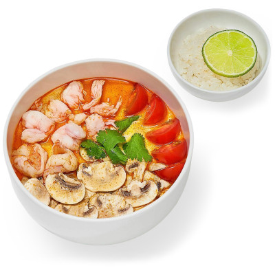 Суп Том Ям с креветками «Много лосося», 430г