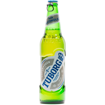 Пиво безалкогольное Tuborg светлое 0.5%, 480мл