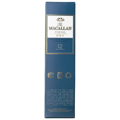 Виски Macallan Файн Оак шотландский 12-летний 40% в подарочной упаковке, 700мл