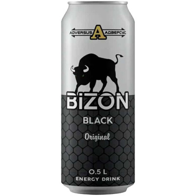 Энергетик Bizon Black безалкогольный газированный, 500мл
