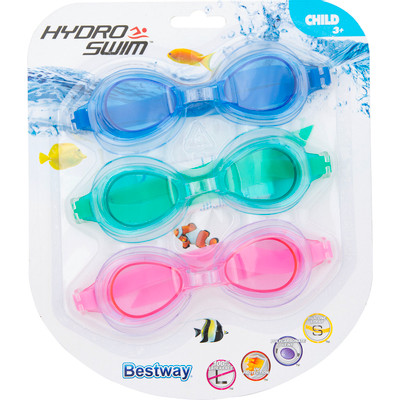 Очки для плавания Bestway Lil' Lightning Swimmer для детей 21074, 3шт