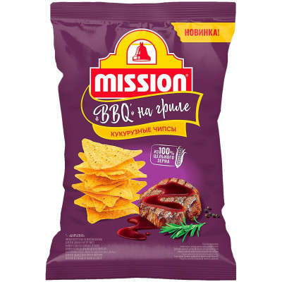 Чипсы Mission кукурузные со вкусом барбекю, 90г