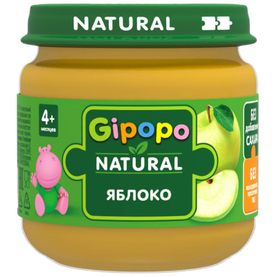 Пюре фруктовое Gipopo Наливное яблочко, 80г