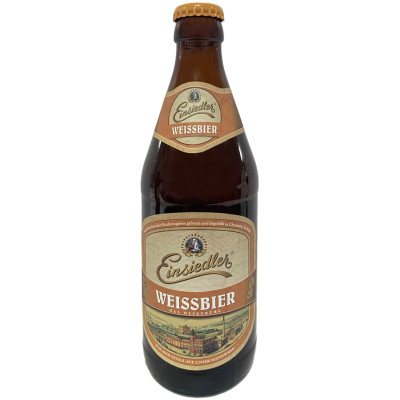 Пиво Einsiedler Weissbier светлое пшеничное нефильтрованное пастеризованное 5.2 %, 500мл