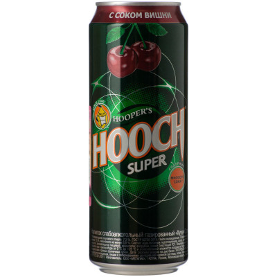 Напиток слабоалкогольный Hooch Супер с соком вишни 7.2%, 450мл