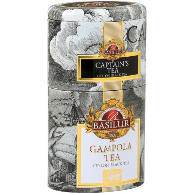 Чай Basilur Гампола - Капитанский чай чёрный 2 в 1, 100г