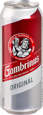 Пиво Gambrinus Ориджинал светлое фильтрованное 4.3%, 500мл