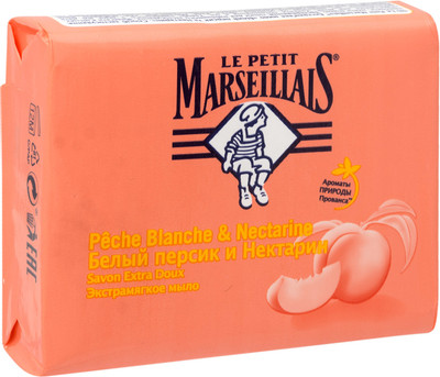 Мыло Le Petit Marseillais белый персик и нектарин, 90г