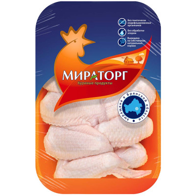 Крыло цыплёнка-бройлера Мираторг охлаждённое, 750г