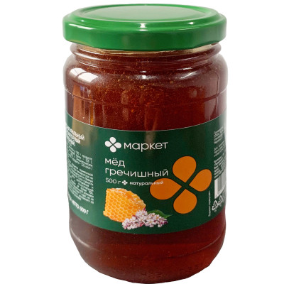 Мёд Гречишный натуральный монофлорный Маркет, 500г