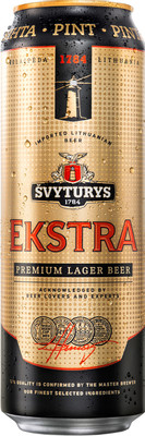 Пиво Svyturus Экстра светлое 5.2%, 568мл