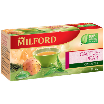 Чай Milford Ягода опунции зелёный байховый ароматизированный, 20х1.75г