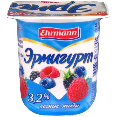 Продукт йогуртный Эрмигурт молочный лесные ягоды 3.2%, 115г