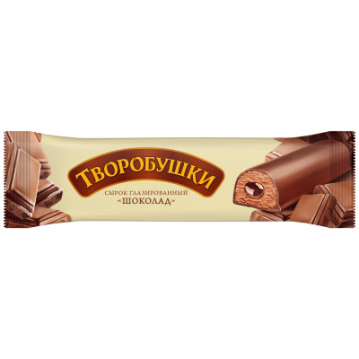 Сырок Творобушки Шоколад творожный глазированный с какао 20%, 40г
