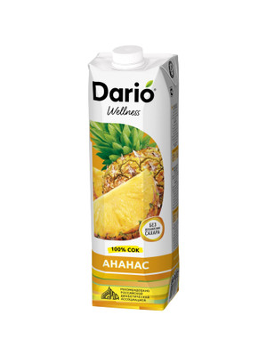 Сок Dario Wellness ананасовый восстановленный, 950мл